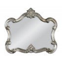 Eleganckie ozdobne lustro w srebrnej ramie 92x109cm 
