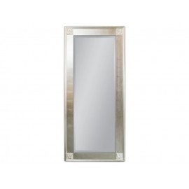Duże lustro w ozdobnej srebrnej ramie 80x180cm 