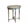 Stolik owalny w kolorze Coutry Silver 65x45x75cm