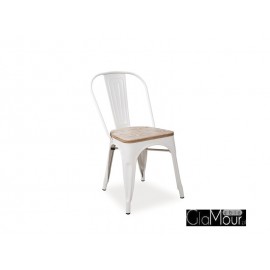 Krzesło Loft orzech/biały