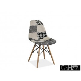 Krzesło Simon kolor czarno-biały