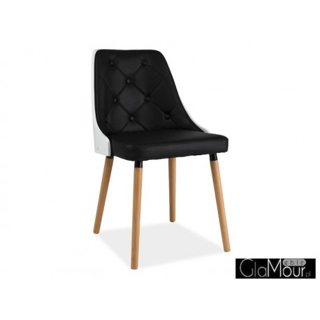 Krzesło Karis kolor czarny+biały