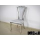 Krzesło do pokoju tkanina srebrna