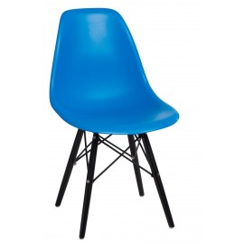 Krzesło P016W PP niebieskie/black