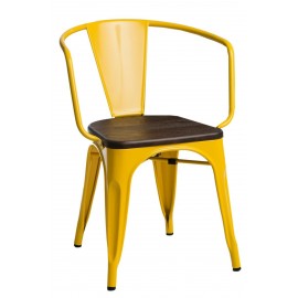 Krzesło Paris Arms Wood żółte sosna szcz otkowana