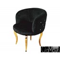Elegancki fotel czrno-złoty do salonu 60x60x72cm FC39
