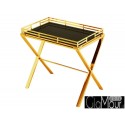 Stylowy stolik w kolorze złotym do salonu LW-3193