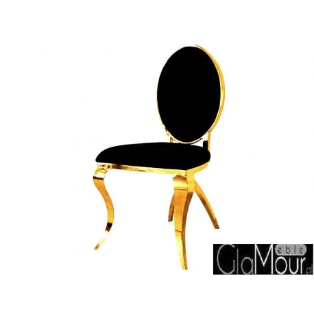 Eleganckie krzesło w kolorze złoto-czarnym B408 