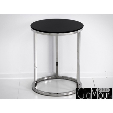Stylowy stolik w kolorze srebrno-czarnym LW-606