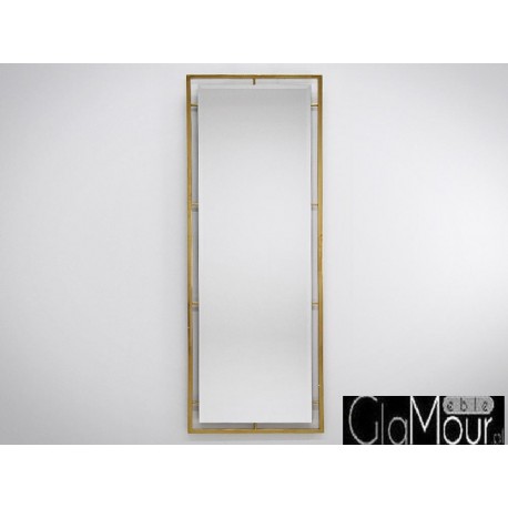 Duże lustro do pokoju w kolorze złotym 62x180cm LW-6835 