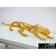 Złota figura geparda 98x20x13cm 1013