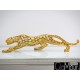 Złota figura geparda 76x15x21cm 1012