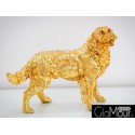 Złota figura psa golden retrievera 54x44x24cm A020