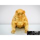 Złota figura siedzący pies 51x42x30cm A259