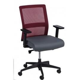 Fotel biurowy Press czerwony/szary