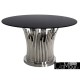 Stół srebrno czarny 130x76cm TH521