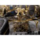 Stół złoto czarny 130x80 cm TH522
