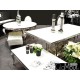 Stół srebrno biały 150x90x80cm TH522