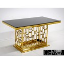 Stół złoto czarny 200x100x80cm TH522-1