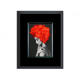 Obraz kobieta i kwiaty 80 x 60 cm S73141