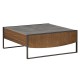 Drewniany stolik kawowy z szufladą cementowy blat 100 x 40 cm TA841