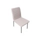 Tapicerowane szare pikowane krzesło do salonu wysokość 90 cm N6278
