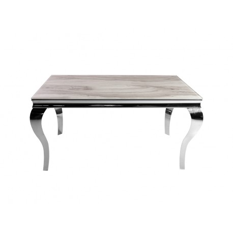 Stół z marmurowym białym blatem modern barock 150 x 90 x 75 cm CT/TH306