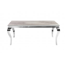 Stół z marmurowym białym blatem modern barock 200 x 100 x 75 cm CT/TH306-1