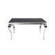 Stół z marmurowym czarnym blatem modern barock 150 x 90 x 75 cm CT/TH306
