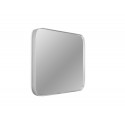 Kwadratowe zaokrąglone lustro w srebrnej oprawie 40,5 x 40,5 cm 16F-571