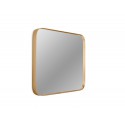Kwadratowe zaokrąglone lustro w złotej oprawie 50,5 x 50,5 cm 16F-571