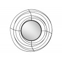 Okrągłe lustro czarna metalowa rama z drucików Ø 105 cm TOYJ19-377