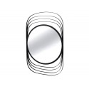 Okrągłe lustro w stalowej czarnej ramie 66 x 100 cm TOYJ19-368