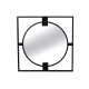 Okrągłe lustro w stalowej czarnej ramie loft Ø 50 x 2 cm TOYJ19-385