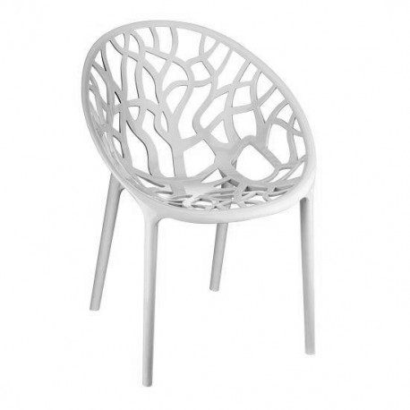 Krzesło CRYSTAL white z poliwęglanu SIESTA
