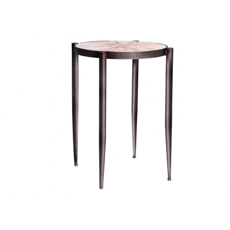 Okrągły stolik kawowy drewniany blat Ø 39 x 55 cm TOY69-2428