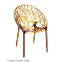 Krzesło CRYSTAL amber z poliwęglanu SIESTA