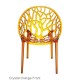 Krzesło CRYSTAL orange z poliwęglanu SIESTA