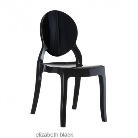 Elizabeth krzesło biały połysk z poliwęglanu