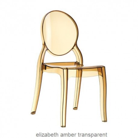 Elizabeth krzesło amber przeźroczyste z poliwęglanu