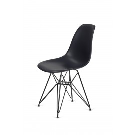 Krzesło DSR BLACK antracytowy.39 - podstawa metalowa czarna