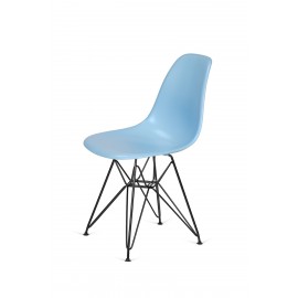 Krzesło DSR BLACK błękitny.11 - podstawa metalowa czarna
