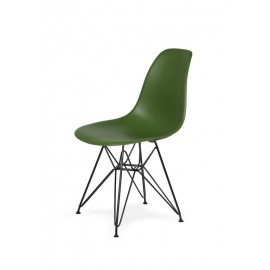 Krzesło DSR BLACK butelkowa zieleń.27 - podstawa metalowa czarna