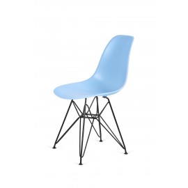 Krzesło DSR BLACK jasny niebieski.12 - podstawa metalowa czarna