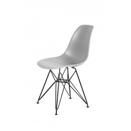 Krzesło DSR BLACK jasny szary.05 - podstawa metalowa czarna