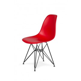 Krzesło DSR BLACK krwista czerwień.06 - podstawa metalowa czarna