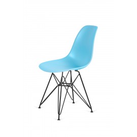 Krzesło DSR BLACK oceaniczny niebieski .25 - podstawa metalowa czarna