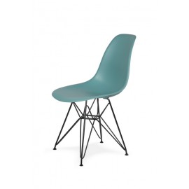 Krzesło DSR BLACK pastelowy turkus.29 - podstawa metalowa czarna