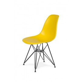 Krzesło DSR BLACK słoneczny żółty.09 - podstawa metalowa czarna