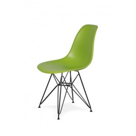 Krzesło DSR BLACK soczysta zieleń.13 - podstawa metalowa czarna